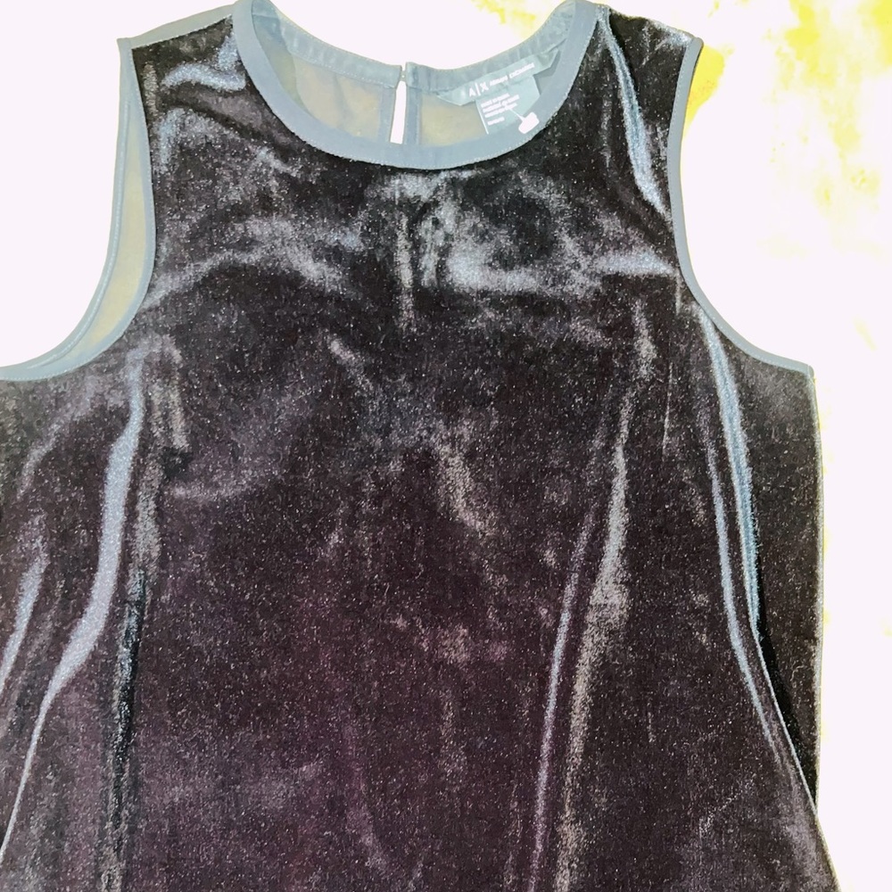 ARMANI EXCHANGE VELVET BLOUSE